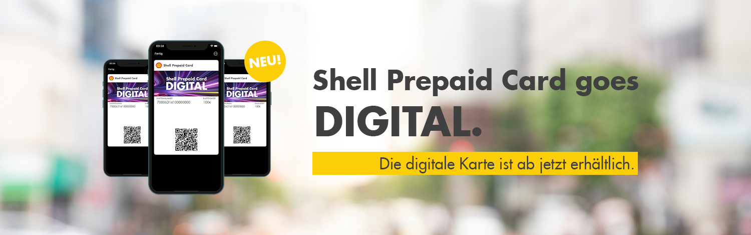 Shell Prepaid Card Digital - ab sofort erhältlich