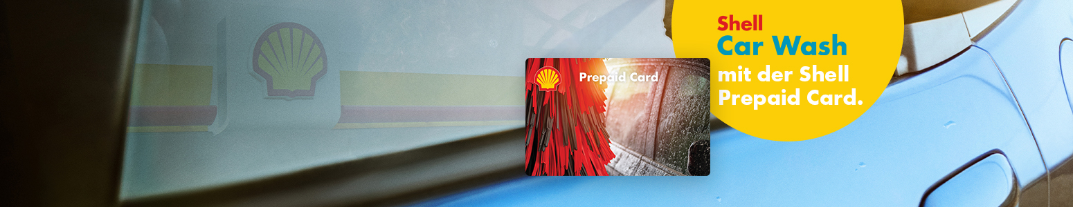 Ihre Autowäsche mit der Shell Prepaid Card