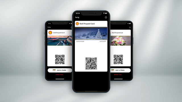 Hartplastikkarten der Shell Prepaid Card